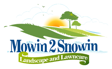 Mowin 2 Snowin Landscape and Lawn Care Logo